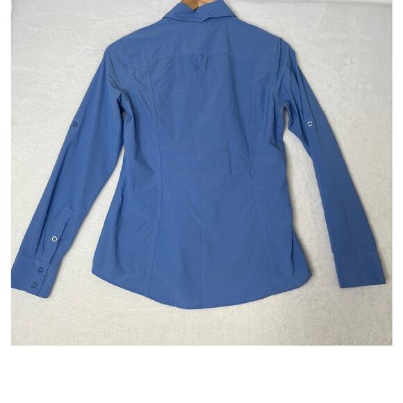 Outdoor Research Wayward Blue Button Up Shirt Hiking Camping UV Protection XS - Picture 8 of 10